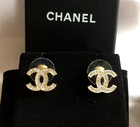 gold classic chanel earrings